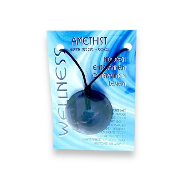 Edelsteenhanger Donut - Amethist - Vissen