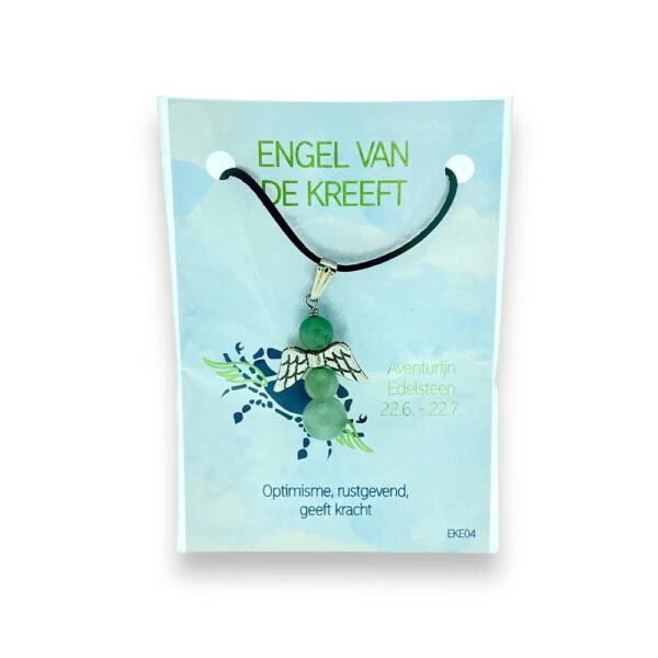 Edelsteenhangers Engel - Aventurijn - Kreeft