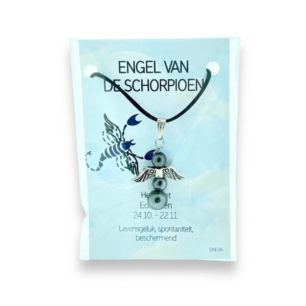 Edelsteenhangers Engel - Hematiet - Schorpioen