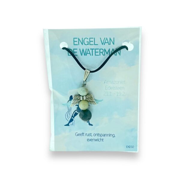 Edelsteenhangers Engel - Amazoniet - Waterman