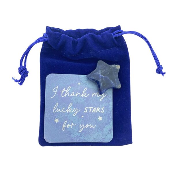 Sodaliet-ster "I thank my lucky stars for you" in zakje