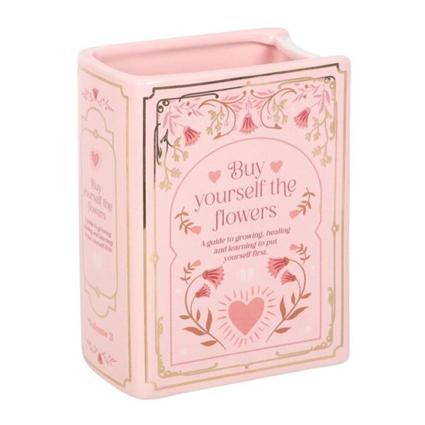 Bloemvaas Boek Roze (14,7x11,1x6,5cm)