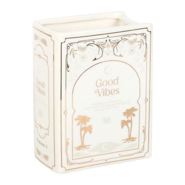 Bloemvaas Boek Crème (14,7x11,1x6,5cm)