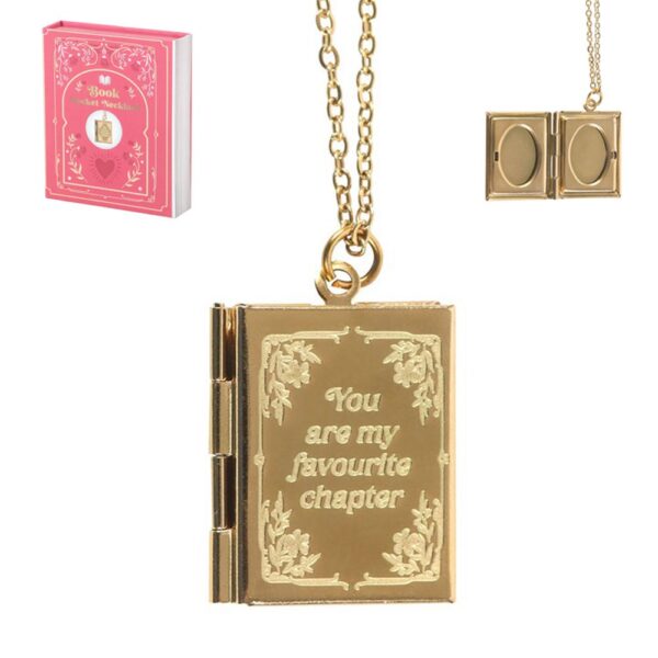 Ketting Boekvom in cadeaudoos (11x8,5x2,5cm)