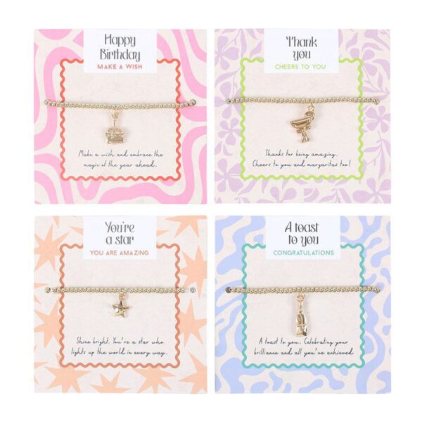 Felicitatie armband in display (8x8cm)