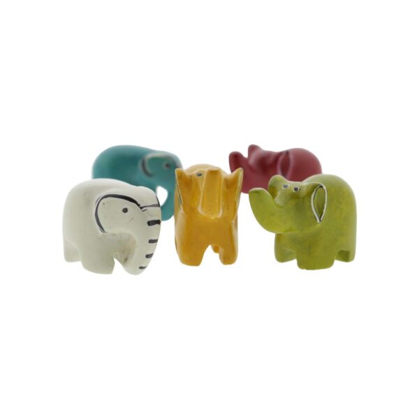 Speksteen mini olifant ass. (2,5x3cm)
