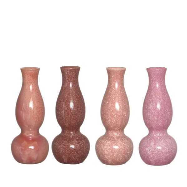Bloemvaas Ivy roze 4ass. (Ø6xh15cm)