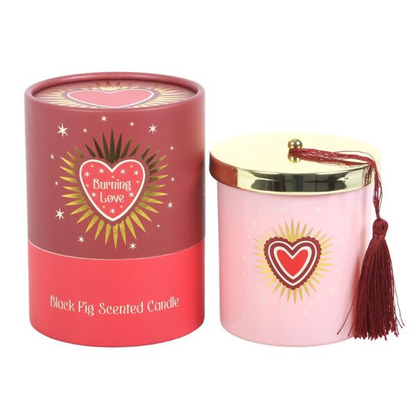 Kaars Liefde "Burning Love" black fig (Ø8x9cm)