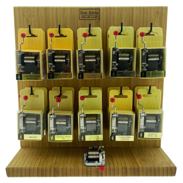 Zwengel muziekdoosje - Display met 3x10 titels (Assorti)