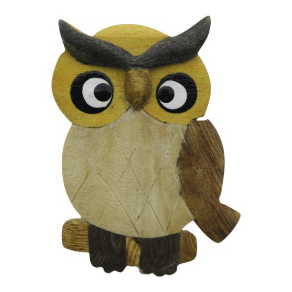 Magneet Uil hout (3,5x5cm)