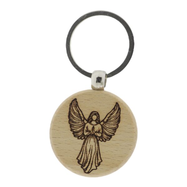 Sleutelhanger "Engel" beukenhout (4cm)