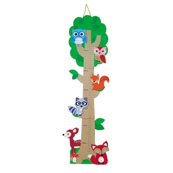 Houten meetlat bosdieren