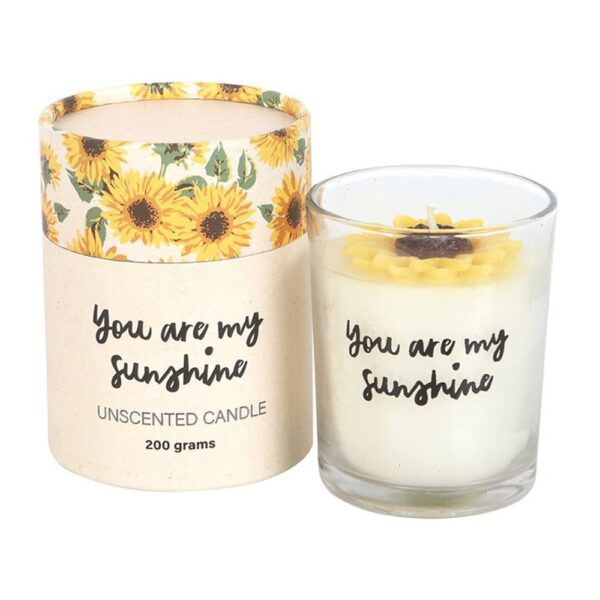 Kaars Zonnebloem "You are my Sunshine" (Ø8x9cm)