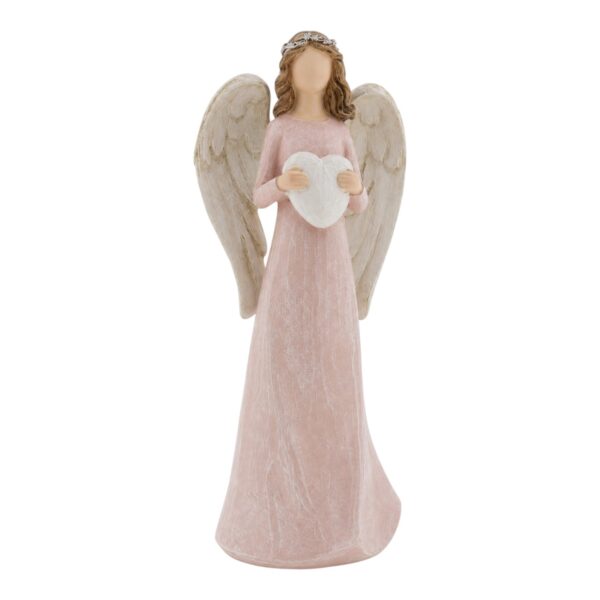 Stone-art Engel met hart roze